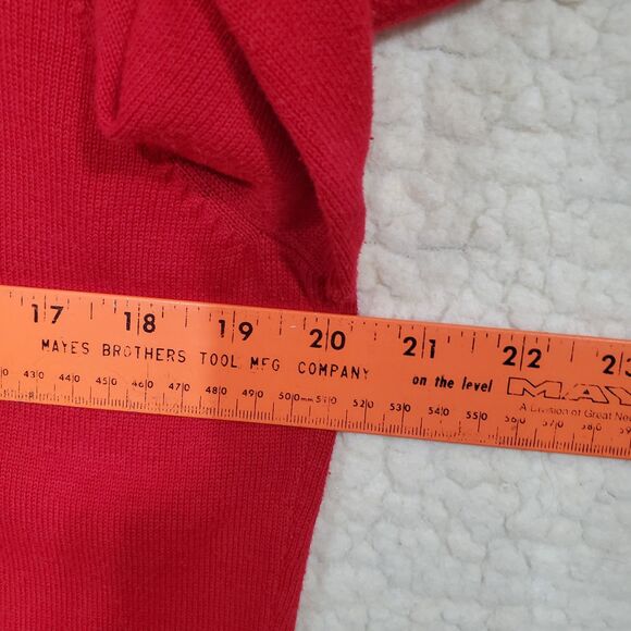 Red Sweater Black Beads 3/4 Sleeves - Prophecy by SAG HARBOR Women's Size Large - Picture 8 of 11